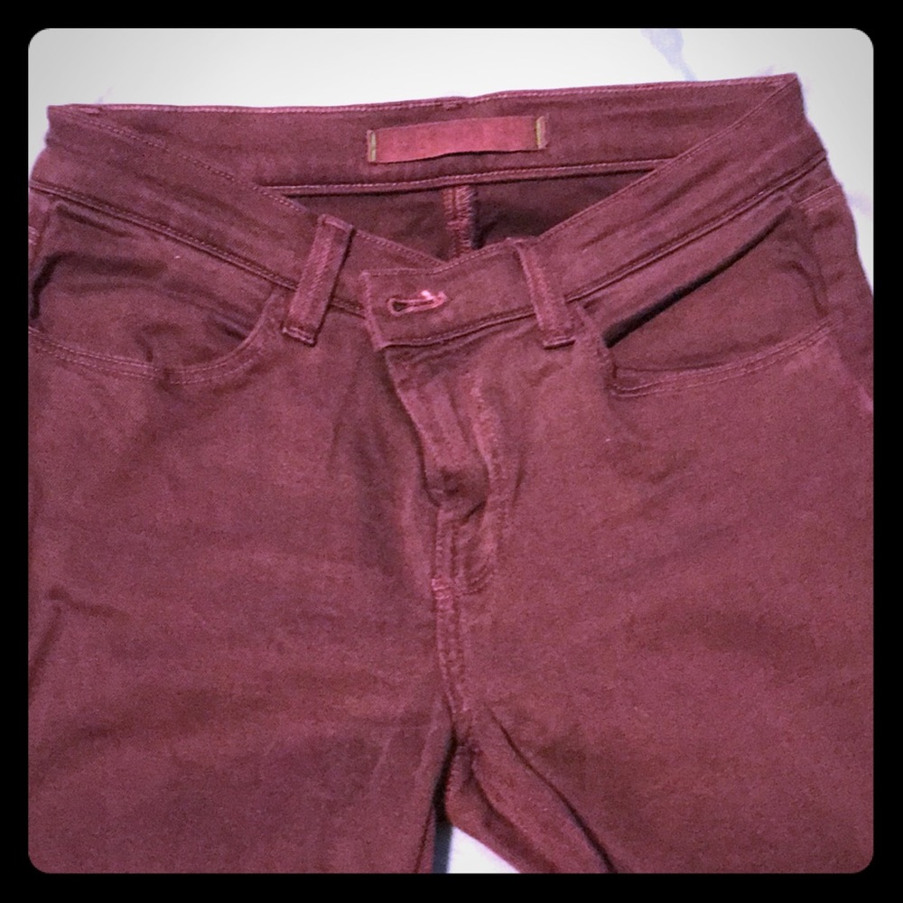 J Brand dark plum super skinny